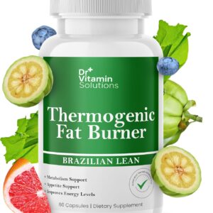 Thermogenic Fat Burner Brazilian Lean, Weight Loss Pills for Women, Waist Trimmer & Supplements for Bloating for Women & Men, 60 Capsules