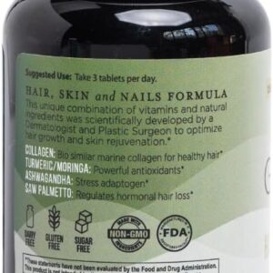 Inner Glow Advanced Hair, Skin & Nails Vitamins – Doctor-Developed Hair Supplement with Biotin, Collagen Peptides, Vitamin D & B12 – Clinically Tested 12-Week Results, Made in USA, Non-GMO