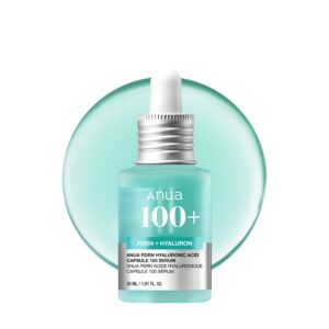 Anua PDRN Hyaluronic Acid Capsule 100 Serum, Radiant Face Serum, Salmon DNA, Hyaluronic Acid, Hydration, Moisture Plumping Effect, Lightweight, Glass Skin, Korean Skincare, 1.01 fl. oz