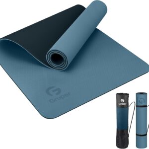 Gruper Yoga Mat Non Slip, Eco Friendly Fitness Exercise Mat with Carrying Strap,Pro Yoga Mats for Women,Workout Mats for Home, Pilates and Floor Exercises