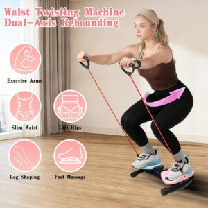 Ab Twister Trainer – Smart LED Digital Monitor, 330LBS Capacity, 20dB Ultra-Quiet Waist Twister Machine, Anti-Slip Home Gym Equipment for Women & Men, Belly Fat Workout Tool for Core Fitness
