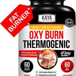 Kaya Naturals Supreme Fat Burner – Weight Loss Pills Women & Men – Appetite Suppressant Supplement – Powerful Thermogenic Diet Pills – Natural Energy Boost Oxy Burn 60 Count