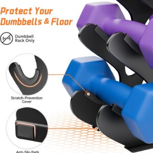 4 Tier Dumbbell Rack, Weight Rack For Home Gym, Dumbbell Stand for Free Weights