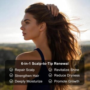Hair Growth Serum, Rosemary Oil for Hair Growth, Thinning Hair & Hair Density Serum with Flow Controlled Massage Applicator, Peptides, Niacinamide, Caffeine, Scalp Serum for Reduced Hair Fall 60 ML