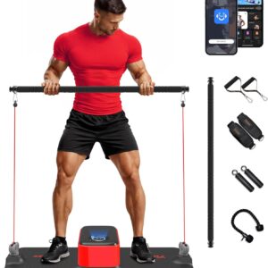 Smart Portable Home Gym Workout Strength Training Cable Machine, All in one Gym,Functional Full Body Fitness Equipment, 220LBS Resistance,Compact for Small Space, Travel & Home Exercise