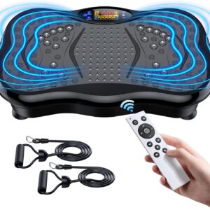 Vibration Plate Exercise Machine, Lymphatic Drainage Machine for Weight Loss, Lymphatic Drainage & Muscle Recovery, Multiple Speeds with Bluetooth & Remote, Max User Weight 330lbs