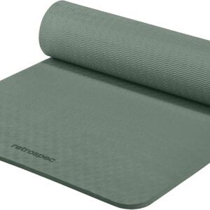 Retrospec Zuma Yoga Mat | 1/2 Inch Thick Non Slip Workout Mat | TPE Exercise Mat for Yoga, Pilates & Stretching | 72x24in