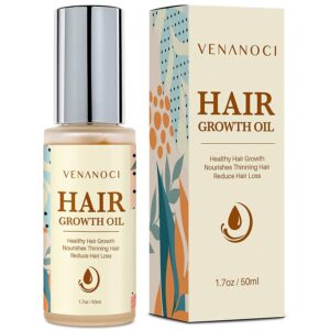 Hair Growth Oil with Rosemary & Biotin: Natural Hair Regrowth Serum for Women & Men – Anti Hair Loss & Thinning Treatment – Promotes Thicker, Fuller, Stronger, Healthier Hair – All Hair Types