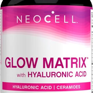 NeoCell Glow Matrix With Hyaluronic Acid Capsules, Essential Lubricant, Supports Tissue Hydration, Gluten Free, Unflavored, 90 Count, 1 Bottle