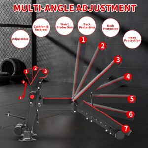 Adjustable Weight Bench – Utility workout Benches for Exercise, Free Installation Design for Portable Fitness Strength Training Equipment at Home Gym