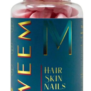 WEEM Hair Skin and Nails Gummies – Supports Healthy Hair – Vegan biotin Vitamins for Women & Men Supports Faster Hair Growth, Stronger Nails, Healthy Skin, Extra Strength (1)