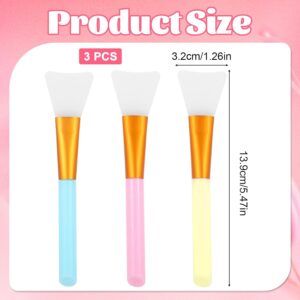 Silicone Face Mask Brushes, 3PCS Soft Silicone Facial Mud Mask Brushes Facial Mud Masks Beauty Tool Hairless Spatula Applicator for Sleeping Muds Masks