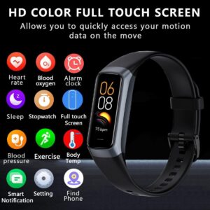 Fitness Tracker with Heart Rate/Blood Oxygen/Sleep Monitor, 20+ Sports Modes Smart Watches for Women/Men, Activity & Step Tracker Smart Watch for Android/iOS Phones