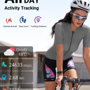 Amzhero Health Fitness Tracker with 24/7 Heart Rate, Blood Oxygen, Blood Pressure, Sleep Tracker, 5ATM Waterproof Activity Trackers with Step Tracker, Pedometer (S & L Bands Included)