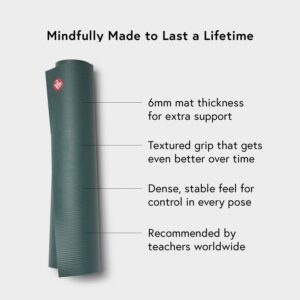 Manduka PRO Yoga Mat – 6mm | Lifetime Durability | Hygienic Construction | Premium Studio Quality | Teacher Approved
