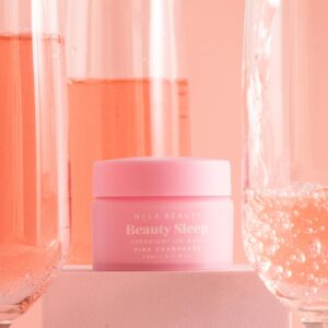 NCLA Beauty Sleep Overnight Lip Mask – Lip Mask for Women – Nourishes and Hydrates with Castor Seed Oil and Shea Butter – Pink Champagne – 0.5 oz