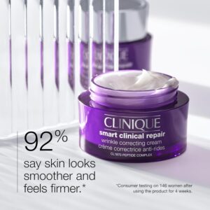 Clinique Smart Clinical Repair Wrinkle Correcting Anti Aging Face Cream With Hyaluronic Acid + Peptides For All Skin Types | Hydrating