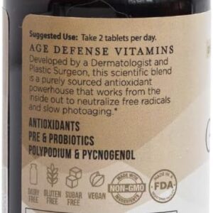 Inner Glow Age Defense Vitamins – Dual Doctor Developed, Antioxidant Skin Support, Polypodium Leucotomos Formula, Vegan, Gluten‑Free — 60 Capsules