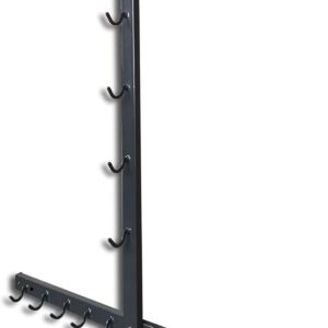 BLUSLM Lat Pull Down Bar Gym Accessory Rack, Lat Pulldown Attachments Cable Attachment Storage Rack for Mag Grip – Home Gym Fitness Heavy Duty A-Frame Stand