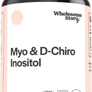 Wholesome Story Myo-Inositol & D-Chiro Inositol Supplement for Women | Fertility Supplements for Hormonal Balance & Ovarian Health Support | Myoinositol | Ideal 40:1 Ratio | 30 Servings
