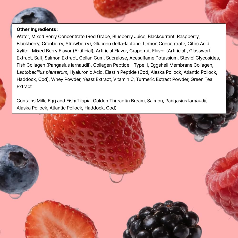 VITALBEAUTIE Super Collagen Drink – 3,500mg Low‑Molecular Fish Collagen (5 Types) – K‑Beauty Liquid Beauty Ampoules, Mixed Berry Flavor (Naturally & Artificially Flavored) – 14 x 25 mL - Image 9