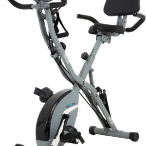 BARWING Stationary Exercise Bike for Home Workout, 5 IN 1 Foldable Indoor Cycling Bike for Seniors, 350LB Capacity, 16-Level Magnetic Resistance, Seat Backrest Adjustments