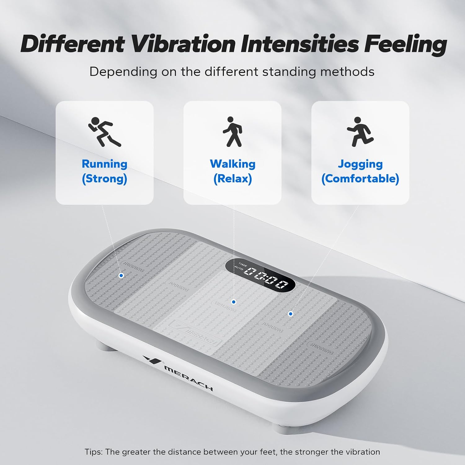 Merach CV40 Curved Vibration Plate Exercise Machine with 440lbs Capacity - Image 4