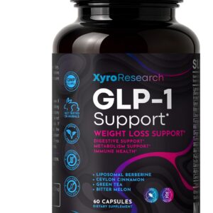 GLP-1 Support Weight Loss Supplement – Appetite Suppressant & Metabolism Booster to Support Natural Hunger Control Curb Cravings Burn Fat & Gut Wellness