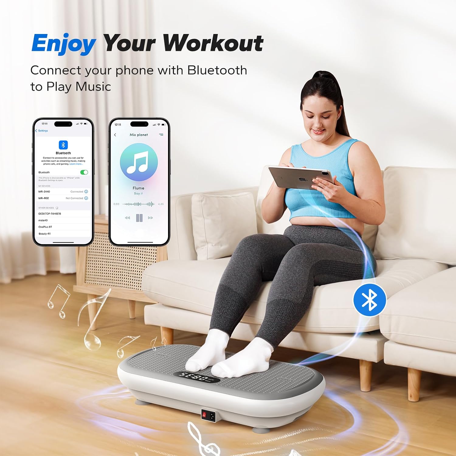 Merach CV40 Curved Vibration Plate Exercise Machine with 440lbs Capacity - Image 2