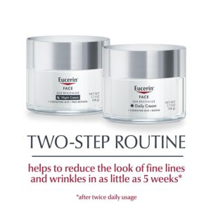 Eucerin Q10 Skin Care Set, Anti Wrinkle Creams, Variety Pack, 2 x 1.7 OZ | One Each: Anti Wrinkle Daily Face Cream with Biotin and Anti Wrinkle Night Cream with Pro-Retinol, Fragrance Free