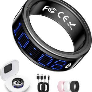 Smart Ring Fitness & Health Tracker with Display Screen for Men Women