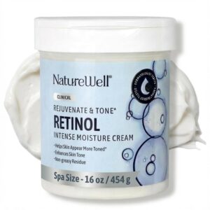 NatureWell Clinical Retinol Rejuvenate & Tone Moisturizing Body Cream | Anti-Aging Firming Cream for Wrinkles, Fine Lines & Crepey Skin – Hydrating & Nourishing Body Lotion & Facial Moisturizer