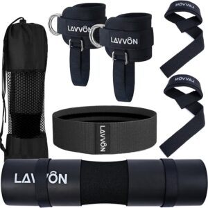 7Pcs-Barbell Pad Set for Hip Thrust -Squat Pad, Weight Lifting Bar Cushion