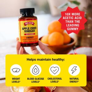 Bragg Energy Apple Cider Vinegar Capsules with B Vitamins – 90 Capsules
