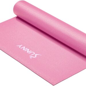 Sunny Health & Fitness Exercise Yoga Mats – Non-Slip Support for Home & Gym | Supportive Comfort, Non-Slip, Durable & Portable, Yoga, Pilates, Meditation, Stretching, Floor Workouts, Multi-Size