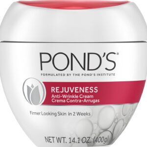 POND’S Rejuveness Face Cream – Anti-Aging Face Moisturizer with AHA’s, Vitamin E & Collagen – Daily Wrinkle Cream for Women – Hydrating Collagen Face Cream – Dermatologist Tested, 14.1 oz