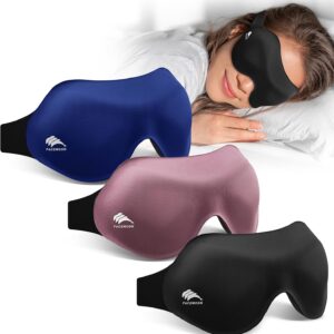 3 Pack Sleep Masks for Women: Zero Eye Pressure Airplane Travel Essentials