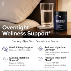 Night Shred Night Time Fat Burner & Natural Sleep Support, 30 Servings