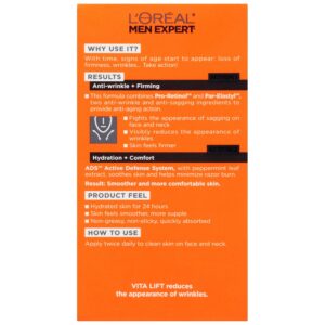 L’Oreal Paris Men Expert Vitalift Anti-Wrinkle & Firming Face Moisturizer with Pro-Retinol, 1.6 oz