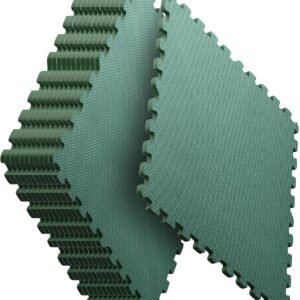 12 Pack 48 sqft Home Gym Mat, Puzzle Exercise Mat, EVA Interlocking Foam Floor Tiles for Home Workout Equipment and Kids’ Play Areas – Blue, 24 in x 24 in x ½ in – (Green, 12 Pack (48 SQ FT))