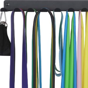 Gym Storage Rack Resistance Band Rack Wall Mount Barbell Rack Heavy Duty Home Gym Storage Rack for Gym Equipment, Exercise Bands, Lifting Belts and Jump Ropes, Gym Accessories