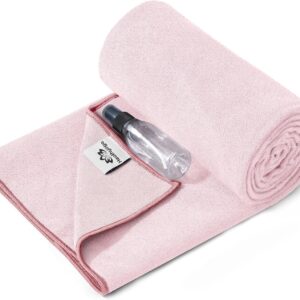 Heathyoga Yoga Mat Towel Non Slip for Hot Yoga Towel with Silicone Grip & Free Spray Bottle, 72″X26″ Extra Large Microfiber Yoga Towel for Bikram, Pilates, Fitness