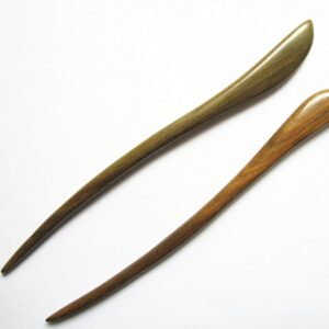 Zz-gs-bt 2 Count Hair Sticks Natural Green Sandalwood Handmade Carved Hair Clip Shawl Hair Pins Pack of 2 Pcs:Swiming Fish