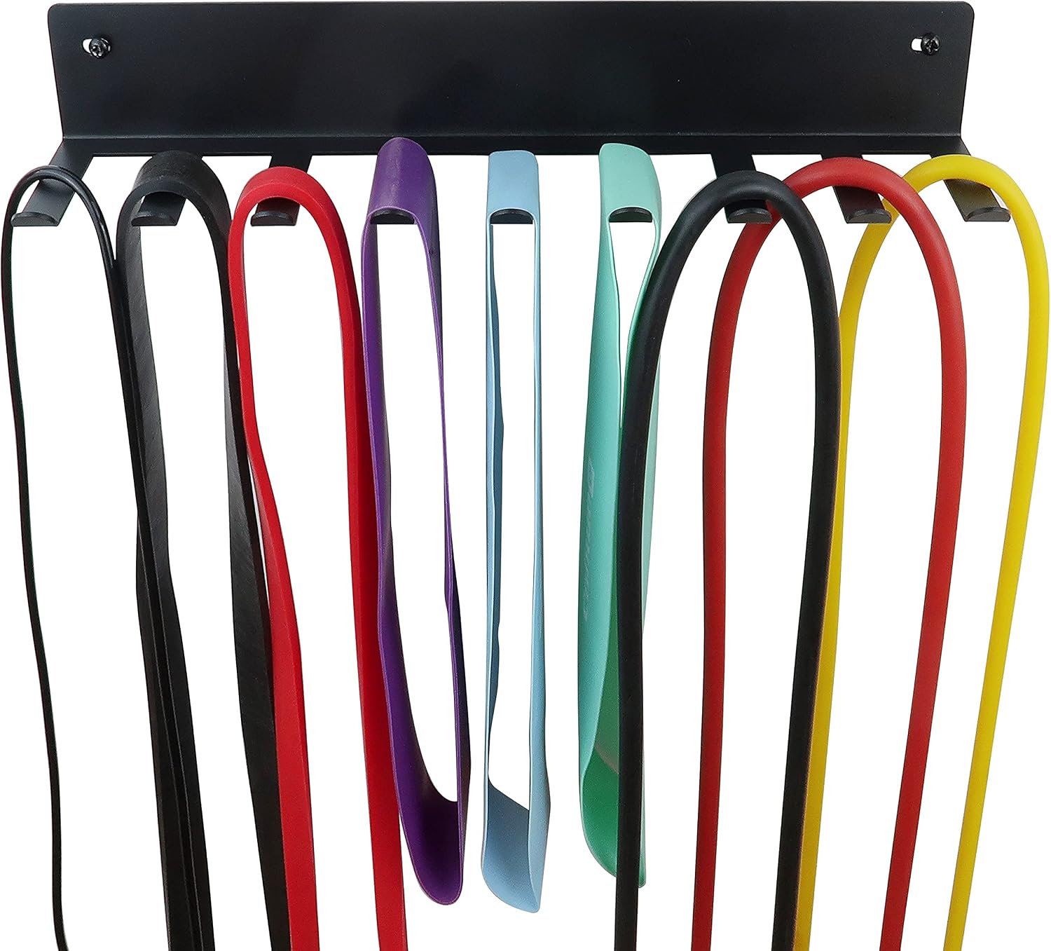 Multi-Purpose Storage Rack for Resistance Bands, Straps, Jump Ropes, Foam Rollers, Chains, Weight Belts, Tools - Heavy Duty, Fitness Bands Rack - Image 6
