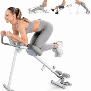Wonder Core Pro Max – Ab Machine for Stomach Workout, Ab Workout Equipment for Home Gym Trainer, 4-in-1 Exercise Equipment – Rowing, Leg Press, Glider, Roman Chair