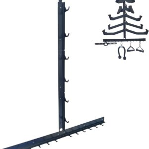 LAT Pull Down Bar Organizer Gym Storage Wall Organizer for Lat Pulldown Attachments, LAT Pull Down Bar Storage Rack for Different Cable Handles, Cable Attachments Rack for Gym Accessories