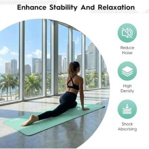 TPE Yoga Mat (72″ x 24″ x 5mm) – Cruise Color Non-Slip Workout Mat with Alignment Lines for Women & Men – Durable, Eco-Friendly, Latex-Free Exercise Mat for Home, Pilates & Fitness by ENERGI CORE