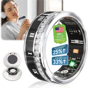 10 Gen Diamond Smart Ring and Wireless Charging Case【Industry Ranking No.1 – 0 Measurement Error】 2026 Smart Ring for Women & Men for Sleep Tracking Wearable Device,Fitness Ring 10#