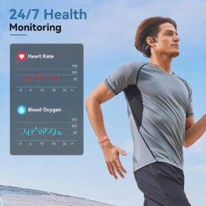 Smart Activity Fitness Tracker, Heart Rate Sleep Monitor, 120+ Sport Modes, 30-Day Battery, GPS Tracking, 2 Bands Gold & Pink