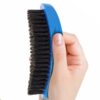 Medium Hard Wave Brush for Men,Curved Boar Bristle Brush for 360 Waves